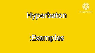 Hyperbaton  more examples [upl. by Adnwahsat352]