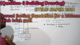 building drawing spread footing foundation for 200mm thick brick wall spread footing foundation [upl. by Gaither]