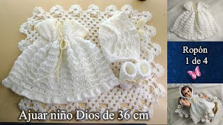 ROPON PARA NIÑO DIOS DE 36 cm en crochet PASO A PASO [upl. by Shing]