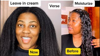 Moisture Vs Leave in CreamPrevent Moisture Overload amp Breakage  Relaxed Hair Beginners Friendly [upl. by Kinom]