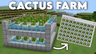 Best CACTUS FARM In Minecraft Bedrock 120 [upl. by Nireil]