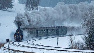 Dampflok pur Rückfahrt der Bayerischen S36 über Lindau u die Allgäubahn  Winterdampf im Frühling [upl. by Tristam]