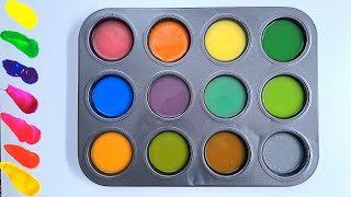 12 Colors made from just 3 primary colors🎨color mixing tutorialpaint mixing [upl. by Yrrem]