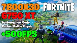 Fortnite Chapter 2 Remix  7800X3D  6750 XT  Ranked Battle Royale Performance Mode [upl. by Osmund]