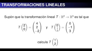 Ejercicios Transformaciones Lineales 1 [upl. by Mcmurry]