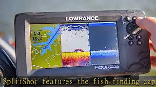 Lowrance HOOK Reveal 5 SplitShot  5inch Fish Finder with SplitShot Transducer Preloaded CMAP US [upl. by Shornick876]