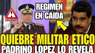 🚨QUIEBRE MILITAR MORAL ETICO REVELADO POR VLADIMIR PADRINO LA DICTADURA EN VENEZUELA ESTA QUE CAE [upl. by Marga]