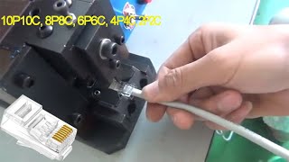 RJ45 crimping tutorialhow to crimp cat6 cable by using rj45 crimper amp rj45 crimping machine Review [upl. by Clayberg782]