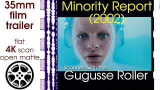 Minority Report 2002 35mm film trailer C flat open matte 4K CROPPED [upl. by Donnell782]