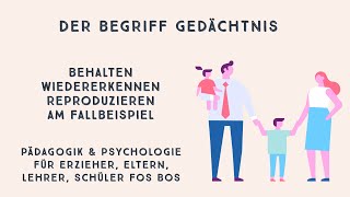 Wie funktioniert unser Gedächtnis behalten  wiedererkennen  reproduzieren PädagogikPsychologie [upl. by Acissj]