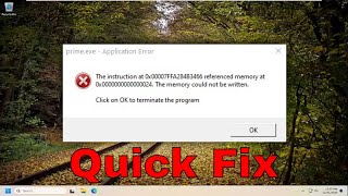 How to Fix the Primeexe Application Error on Windows 1011 Guide [upl. by Chor]