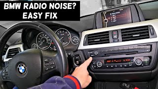 BMW RADIO SUPPRESSION MODULE LOCATION REPLACEMENT RADIO SPEAKERS STATIC NOISE [upl. by Kipton]