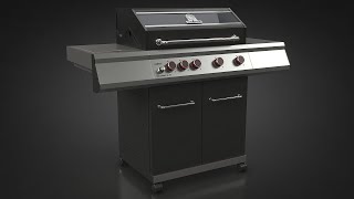 Barbeque Grill Machine  BBQ Product Animation [upl. by Till10]