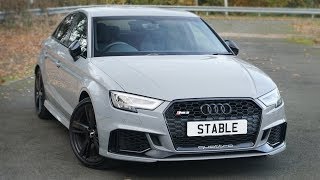 NEW Nardo Grey Audi RS3 Saloon Exterior  Interior [upl. by Lasiaf]