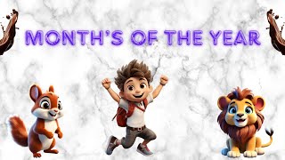 Months of the Year Song  12 Months of the Year  Kids Songs by Choco Apple trending cartoon [upl. by Nolak]