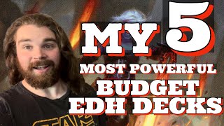 5 Super Powerful Budget EDH Decks [upl. by Dnalyar950]