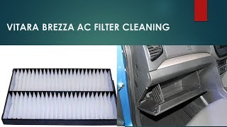 Maruti vitara brezza air conditioner filter cleaning [upl. by Arica]