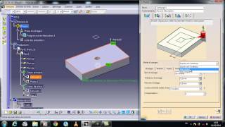 catia v5  usinage dune piece de forme prismatique  machining a piece of prismatic shape [upl. by Ruberta641]