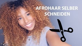 DIY Stufenschnitt für Locken amp Afrohaar [upl. by Nagoh795]