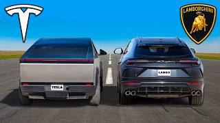 Tesla Cybertruck v Lamborghini Urus DRAG RACE [upl. by Perri]