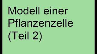 Modell einer Pflanzenzelle Teil 2 [upl. by Corny]