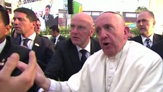 Popes flash of anger in crowd human Vatican [upl. by Idac]