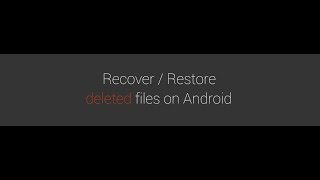 شرح استرجاع المحذوفات من جهازك الأندرويد  Recover your files on Android [upl. by Sinnelg704]