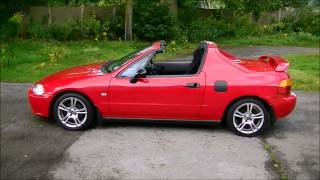 Now Sold Honda CRX VTec Del Sol Electric Roof Operation Demo by Lucy [upl. by Gale]