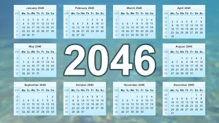 Calendar 2046 [upl. by Sinnelg]