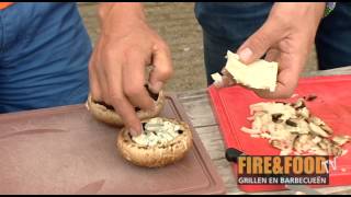 FireampFood TV Gevulde champignon van de barbecue [upl. by Aivatco]