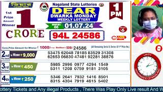 LOTTERY LIVE  Dear nagaland state lottery live draw result 01072024 Lottery live sambad [upl. by Nylyak]