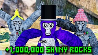 1000000 SHINY ROCK TALENT SHOW in Gorilla Tag With elliotVR and VMT [upl. by Neukam]