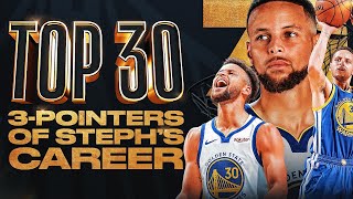 Stephen Curry’s Top 30 Career 3Pointers 💦 [upl. by Alburga]