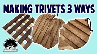 Making Trivets 3 Different Ways  DIY Woodworking Project [upl. by Uzziel]