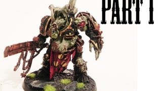 How to paint a Chaos Daemon Prince of Nurgle pt1 [upl. by Yalcrab]