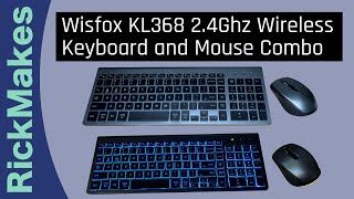 Wisfox KL368 24Ghz Wireless Keyboard and Mouse Combo [upl. by Yelwah]