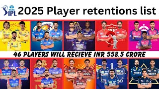 IPL 2025 Complete List of Retained Players and Their Salaries  IPL 2025 Retentions players [upl. by Lusa826]