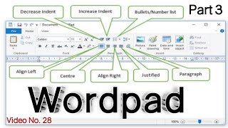 WordpadWordpad में Paragraph insert editing के अंदर कौनकौन se tool होते हैं  inhindi part3 [upl. by Aniraad]