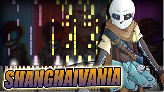 Undertale Ink Sans Phase 3  SHANGHAIVANIA ▶ Synthesia  Piano [upl. by Ahsat]