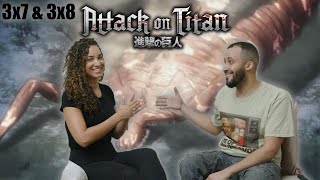 Attack on Titan 3x7 amp 3x8 ReactionReview [upl. by Shewchuk]