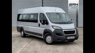 2018 Peugeot Boxer L4H2 MinibusLite lightweight 17 seater minibus available at wwwsrkcarscouk [upl. by Ellenig]