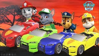 Wrong Color Paw Patrol Police Car  Aprende los colores la Patrulla Canina en Ingles [upl. by Earaj]