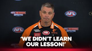 Devastated Kingsley reflects on ANOTHER nailbiting loss  GWS Press Conference  Fox Footy [upl. by Esilrahc]