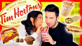 Trying Tim Hortons Taste Test [upl. by Olegnalehcim423]