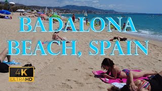 Badalona Beach Spain  Plaja Espana 4K 2022 [upl. by Hotze605]