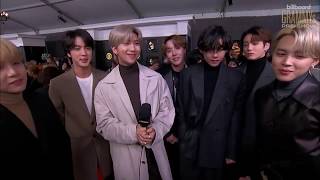 SUB ESPAÑOL BTS entrevista con Billboard en la alfombra roja de los GRAMMYs 2020 [upl. by Anidualc]