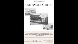 URC Claremont Livestream  Centennial Exhibition Service  29 September 2024 [upl. by Areema409]