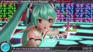 Hatsune Miku Project DIVA X PS4  Ending Medley  Ultimate Exquisite Rampage Extreme  Perfect [upl. by Orms166]