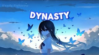 Nightcore  Dynasty Miia lyrics [upl. by Arammahs]