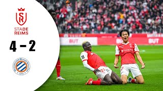 Reims 4  2 Montpellier  Tous les buts et moments forts  Ligue 1 2024 [upl. by Anali289]